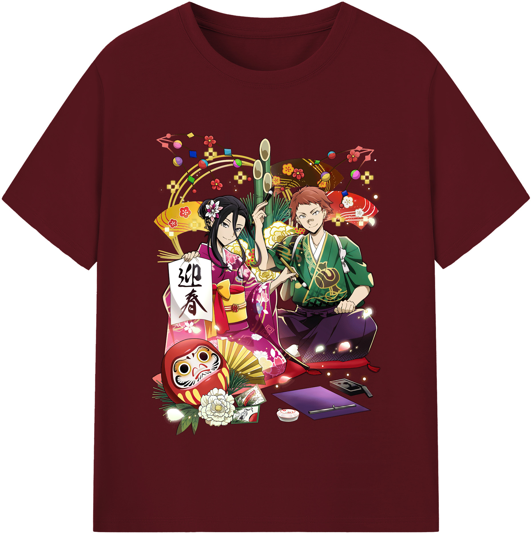 （画像用） 文豪ストレイドッグス Bungo Stray Dogs 綿100％半袖Tシャツ（フロントプリント）